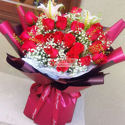 贵阳30朵红玫瑰百合，做你余生故事里的人