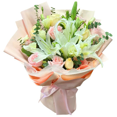 贵阳10朵玫瑰百合混搭，爱是难忘时刻